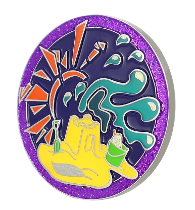 Enamel Emoji Lapel Badge Filling Machine